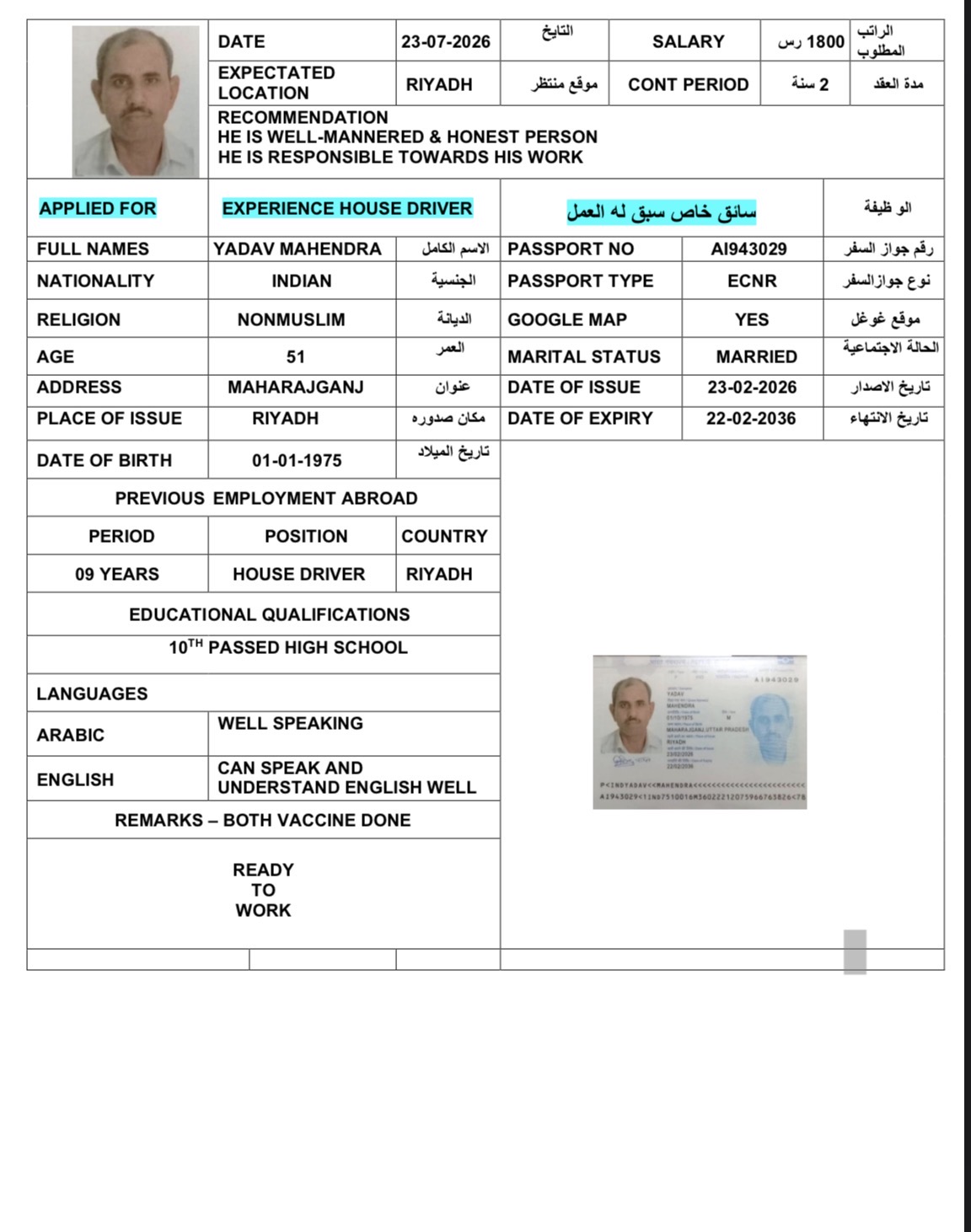صورة جواز السفر