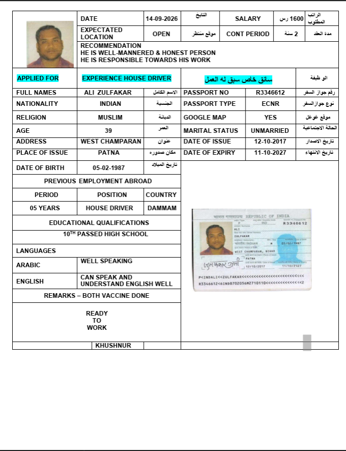 صورة جواز السفر